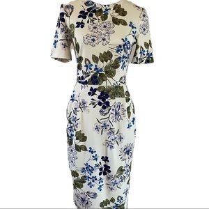 ASOS Midi Blue Floral Dress Sz 8 Medium
